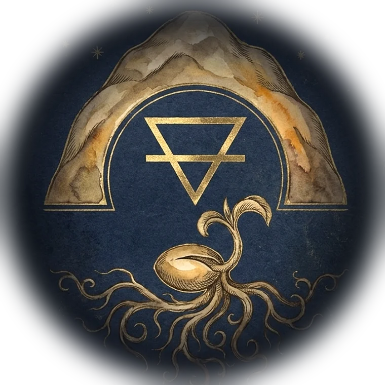 Medaillon für das Element Erde